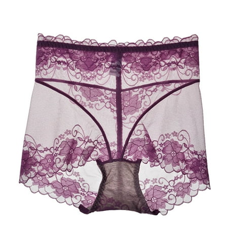 AnuirheiH Women Cutut Lace Underwear Briefs Panties Floral Sexy Hollow Out Lingerie Underpants Sale Clearance