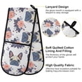 thumbnail image 4 of Dailycode Double Sided Oven Mitt with Loop Heat Resistant Kitchen Long Potholders 7" x 35" Cartoon French Bulldog Face, 4 of 6