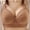 Khaki, variant on Red Push Up Bras for Women Lace Back Button Shaping Cup Adjustable Shoulder Strap Large Size Bra