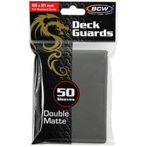 BCW Deck Guards Double Matte Card Sleeves - Grey, 50-Count (Standard)