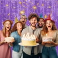 thumbnail image 5 of Light Purple Fringe Curtain Foil Backdrop Curtain 2PCS 3.3x8.2Ft Party Streamers Metallic Tinsel for Birthday Wedding Engagement Baby Shower Bachelorette Christmas Holiday Party Decorations, 5 of 8