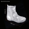 thumbnail image 2 of Unique Bargains 26x20.5cm Surchaussures Pliables Réutilisables en Silicone Imperméables, Blanc, 2 of 7