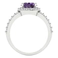 thumbnail image 4 of Solitaire with Accents Engagement Ring for Women - 2.6ct Simulated Alexandrite in 18K White Gold Promise Ring, 4 of 6