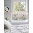 thumbnail image 4 of Half Window Curtain 36 Inches Long, Spring Floral Window Treatment Curtain Drapes, Watercolor Herbs Summer Botanical Rustic Small Tier Curtains for Bathroom Over Sink, 27.5"x36", 2 Panels, 4 of 7