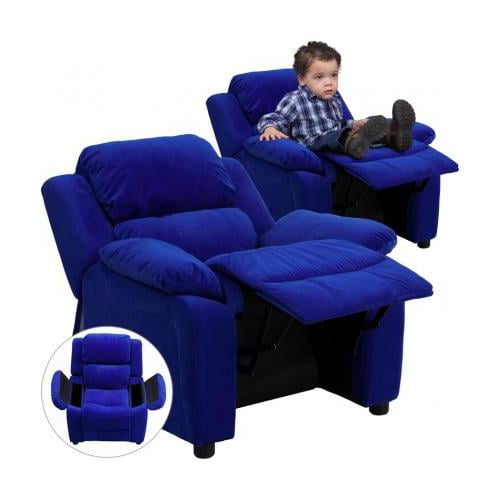 Flash Furniture Flash Furniture BT 7985 KID MIC BLUE GG Deluxe Heavily Padded Contemporary Blue Microfiber Kids