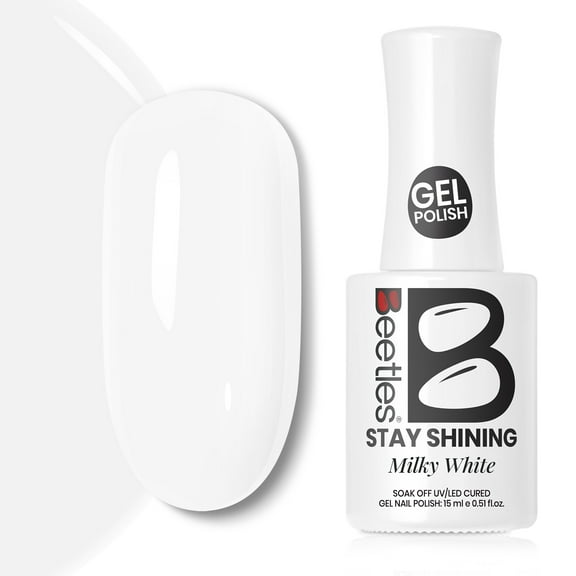 Beetles Stay Shining Collection Salon-Quality Gel Polish- 0.51 fl oz -Milky White