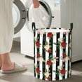 thumbnail image 4 of Goofa Rose Flowers Printed Circular Hamper,Laundry Basket with Handles,Storage Baskets Foldable,Large Capacity Laundry Hamper-, 4 of 8