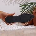 thumbnail image 4 of Xdegoge Womens Sandals Open Toe Pointed Flats Multi Patent Straps Ankle Buckle Sandals Summer Dressy Gladiator Wedding Party Shoes, 4 of 9