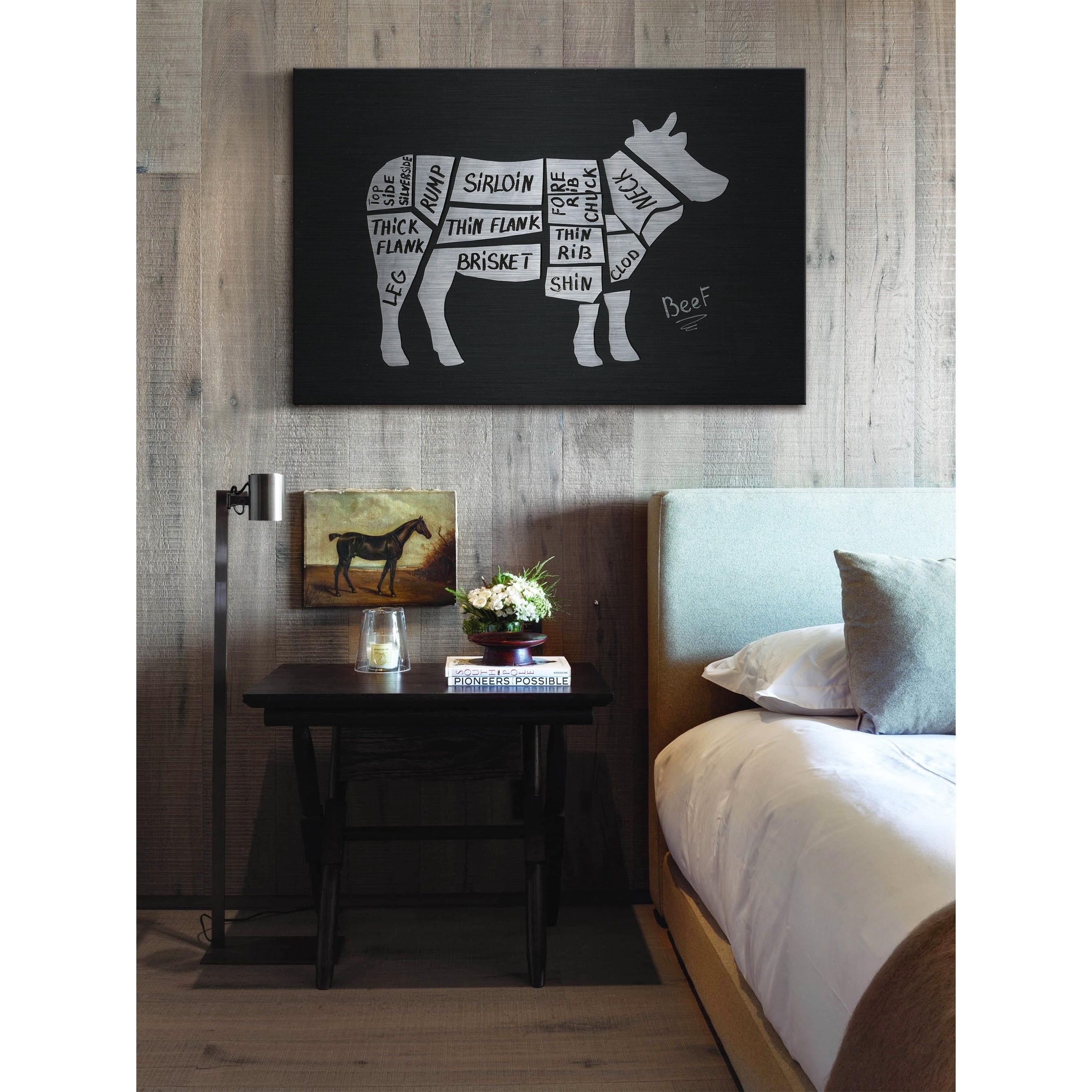 "Beef Formation" Painting Print on Brushed Aluminum