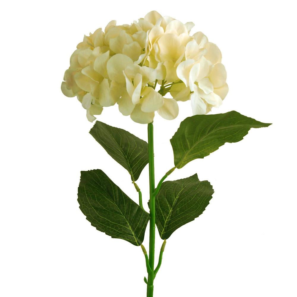Artificial Silk Hydrangea Floral Stem 34 Inch Ivory