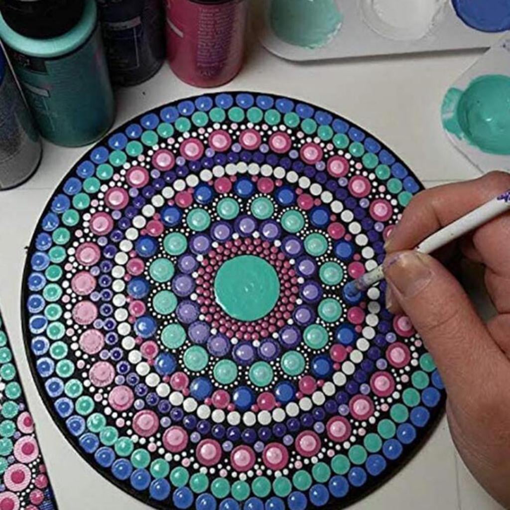 FVDPWYE 32PC Mandala Dotting Tools Set Pen Dotting Stencil Ball Stylus Painting Tray Bag