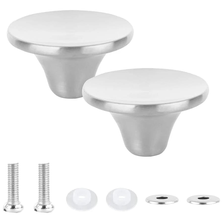 2 Set Silver Knob Handle, Stainless Steel Pots Replacement Knob Compatible
