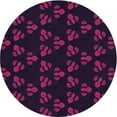 thumbnail image 1 of Ahgly Company Indoor Round Patterned Dark Magenta Purple Area Rugs, 6' Round, 1 of 6