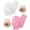 White, Pink, variant on 2 Pairs Kids Fleece Lined Gloves Winter Thick Warm Thermal Cable Knit Gloves for 6-10 Years Boys Girls