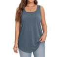 thumbnail image 3 of MOSHU Summer Womens Tank Tops U Neck Casual Flowy Sleeveless Shirts for Women, 3 of 10