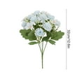 thumbnail image 3 of Ramo Artificial de Hortensias y Crisantemos para Decoración Del Hogar, Bodas, Recepciones, Mesas de Hotel y Salas de Estar | Flores Artificiales Azules de 32 X 18 Cm con Flores de Hortensia de 10-15, 3 of 6