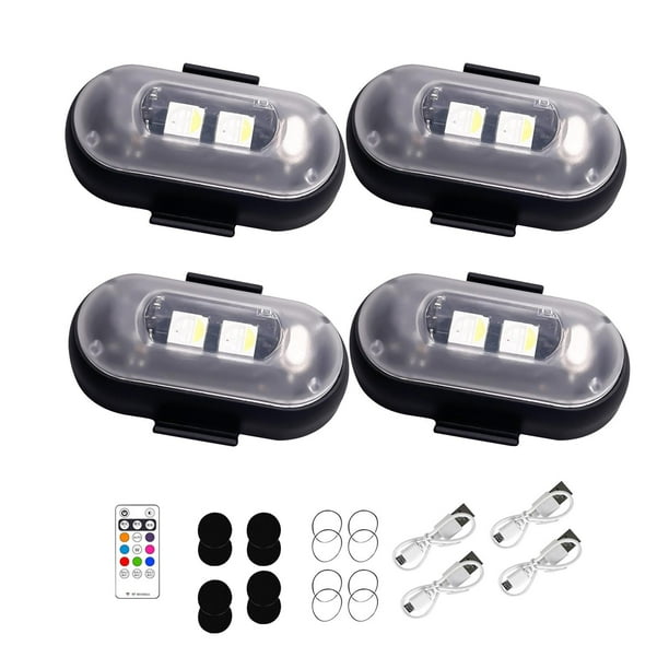 Luces estroboscópicas para drones, ligeras y prácticas para bicicletas, coches y motocicletas. 1 arrastre. 1 arrastre 4