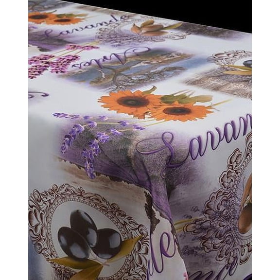 Sun Flower 100% Polyester, Stain Resistant Tablecloth 78 x 59 inch