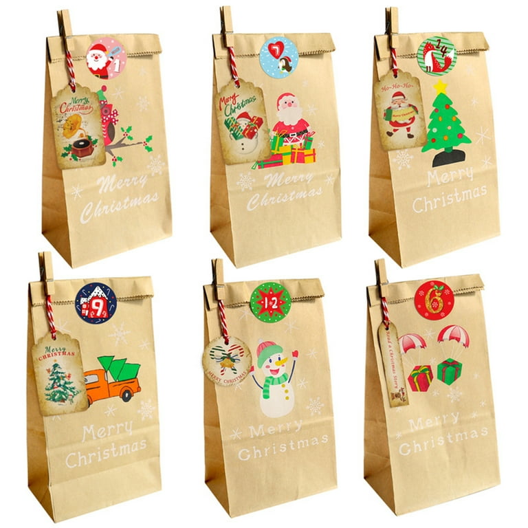 50 Pieces Christmas Kraft Paper Gift Tags，Christmas Present Tags