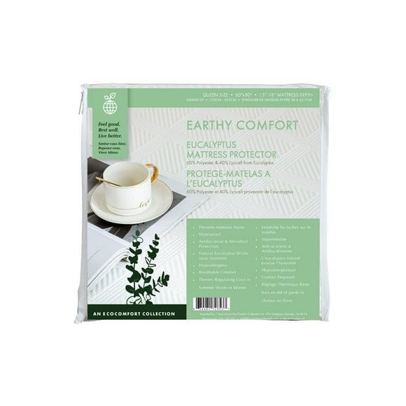 Protège-Matelas Earthy Comfort en Eucalyptus - Grand Lit