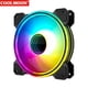 thumbnail image 3 of Ventilador 12cm Silencioso 4Pin PWM 5V 3Pin ARGB Aura Sync Case Enfriamiento Negro PC, 3 of 9