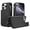 Black, variant on Case For IPhone 16 Pro Max/16 Pro/16 Plus/16, Zipper Wallet Case Detachable Crossbody Cover RFID Blocking Shell