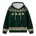 thumbnail image 3 of St Patricks Day Hoodie for Women Funny Shamrock Print Casual Cute Long Sleeve Sweatshirt Tops, 3 of 3