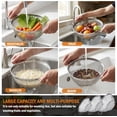 thumbnail image 4 of Stainless Steel Filter Basket Set | 3-Piece Kitchen Strainer with Handle and Rest Base | Fine Mesh Colander for Pasta, Vegetables, and Baking | Space-Saving Nesting Design for Home Cooking, 4 of 8