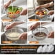 thumbnail image 4 of Colador de malla de acero inoxidable con asa y base de apoyo | Colador de cocina de malla fina para escurrir pasta, enjuagar verduras y escurrir alimentos, 4 of 8