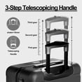 thumbnail image 6 of Checked Luggage PC ABS Hardside Suitcase with wheels USB Port Lightweight Luggage with TSA Lock 28 inch Black, 6 of 7