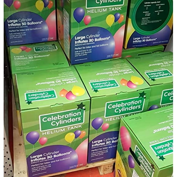 Shipodin Balloon Time Helium Tank - 50 Pieces - Green, Purple - Helium Tank - BALLOON - Children - Halloween, Christmas