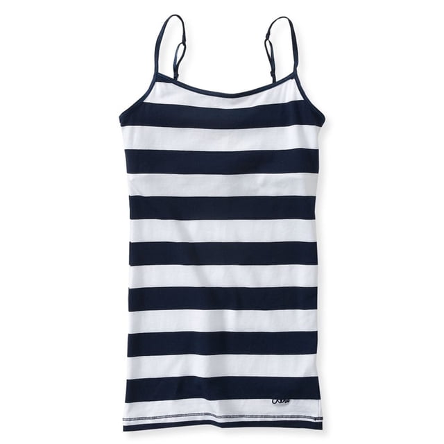 Camiseta sin mangas a rayas Aeropostale azul mediana