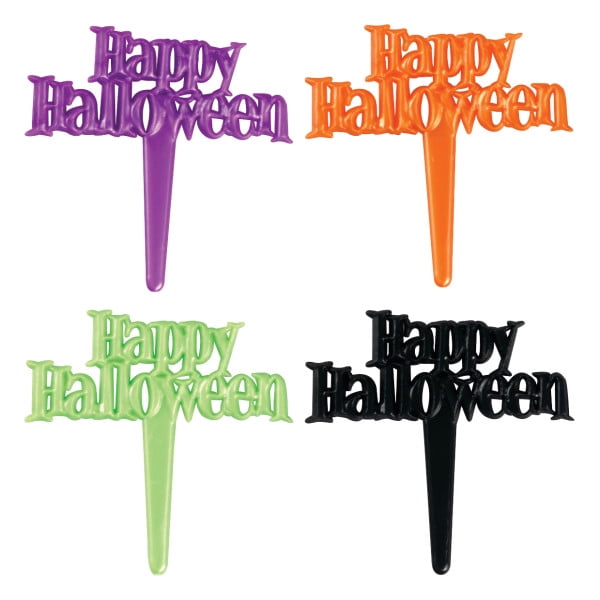 Happy Halloween Script DecoPics 12 Pieces Walmart Walmart