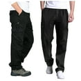 thumbnail image 3 of jsaierl Workout Pants for Men Straight Leg Loose Fit Pants Big & Tall Trousers Fitness Cargo Pants with Multi Pockets, 3 of 6