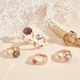 thumbnail image 2 of 16 Pcs 4 Sizes Adjustable Ring Bases DIY Finger Rings Making Kits Blank Finger Rings with 6mm/8mm/10mm/12mm Glass Cabochons Rose Gold, 2 of 7