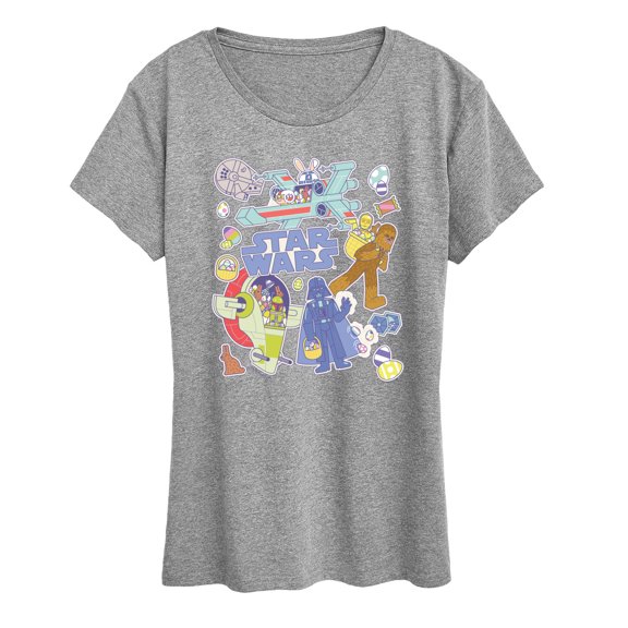 Star Wars - Easter Sticker - Women's Short Sleeve Graphic T-Shirt