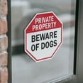 thumbnail image 3 of Private Property Beware of Dogs (5 Pack) 4 inch X 4 inch Octagon Vinyl Label Decal Sticker Weather Resistant, UV Protected for Workplace, Private Property, and Construction Site, Made, 3 of 5