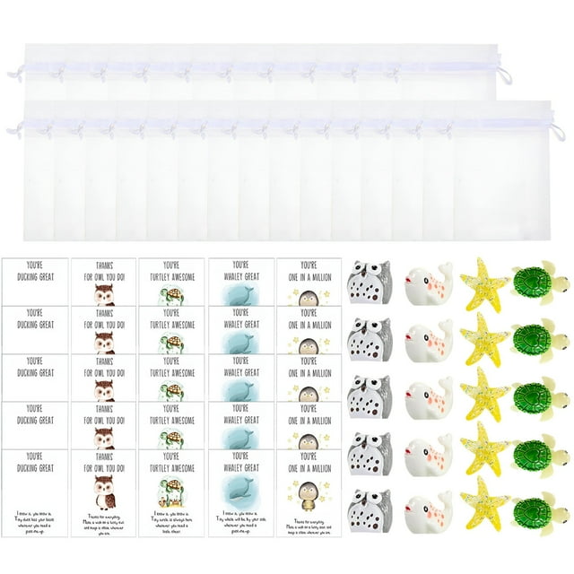 Employee Appreciation For Coworkers Thank You Staff Animal Pun Inspirational Note Cards Funny Resin Turtles Owls