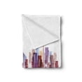 thumbnail image 2 of City Soft Flannel Fleece Blanket, Landscape Modern Skyscrapers Metropolitan Silhouette Illustration Abstract Composition, Cozy Plush for Indoor and Outdoor Use, 50" x 70", Multicolor, by Ambesonne, 2 of 5