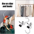 thumbnail image 4 of 30Pcs Boot Hangers for Closet, Portable Laundry Hooks with Clips, Hanging Clips Clothes Pins, Hanger Clips Boot Hanging Hold Clip, Multifunctional Hangers Single Clips for Pants Hats Travel, 4 of 8