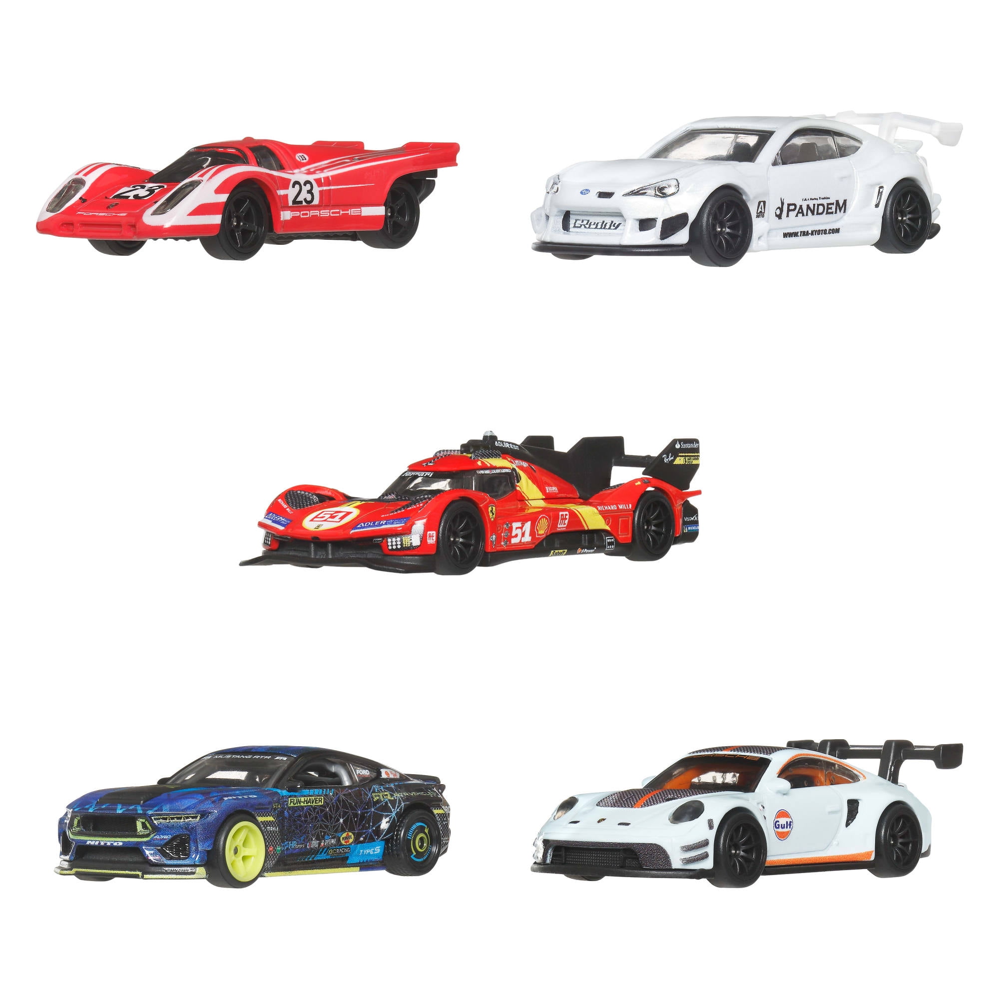 Hot Wheels 5-Pack Race Team, Set of 5 Formula 1-Themed 1:64 Scale