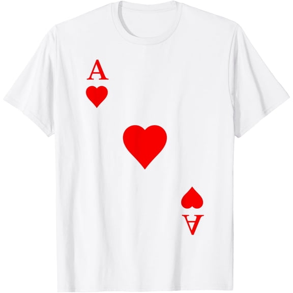 Playing card Ace of hearts Carnival Costume Poker T-Shirt mens t shirt,white,women,funny,misfits,men,journey