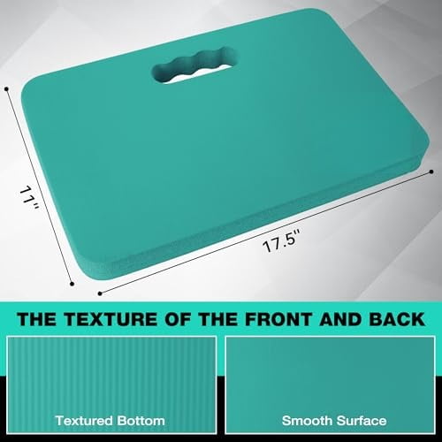 Extra Thick Kneeling Pad, 2-Pack, Soft Foam Cushioning for Knee, Large Foam Kneeler Mat for Gardening, Bathing Baby, Workout Supplies, 17.5 x 11 x 1.5 in, Robin's egg Blue