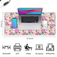 thumbnail image 5 of Long Mouse Pads for Desk,Beige Pink Football Helmets Pattern Desk Mats on Top Of Desks, Desk Mouse Pad Extra Large with 3mm Non-Slip Base and Stitched Edge for Gaming,Office,Work,Home 35.4"x15.7", 5 of 6