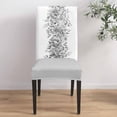 thumbnail image 4 of Sage Green Eucalyptus Dining Chair Cover Set of 4,Stretch Chair Protectors Slipcover,Spandex Kitchen Chair Seat Back Cushion Slip Cover for Dining Room,Party,Country Nature Plant Leaves Botany White, 4 of 6
