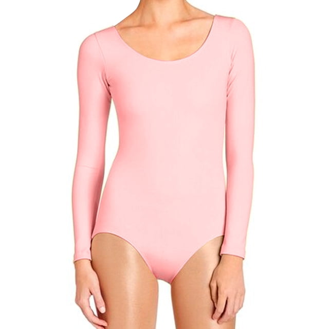 Leotardo manga larga dama color rosa Camellia Brand 2014