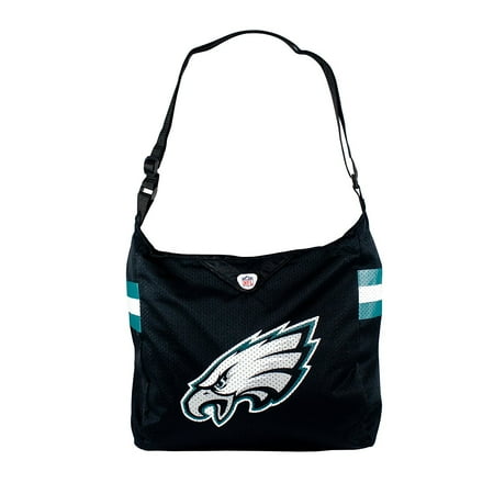 Nfl Team Fabric - NFL Philadelphia Eagles Team Jersey Tote Bag Cross Fabric Bag Teal Black
