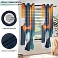 thumbnail image 3 of Yayeee Window Curtains Light Filtering 63"x52" Grommet Panel Pair Home Living Room Decor, Green Abstract Wavy, 3 of 7