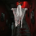 thumbnail image 6 of Wzzjkit Halloween Skeleton - Halloween Decoration Skeleton Hanging Ghost Witch with Hat Skeleton Hanging Ghost Haunteds House Room Scene Decoration Props, 6 of 7