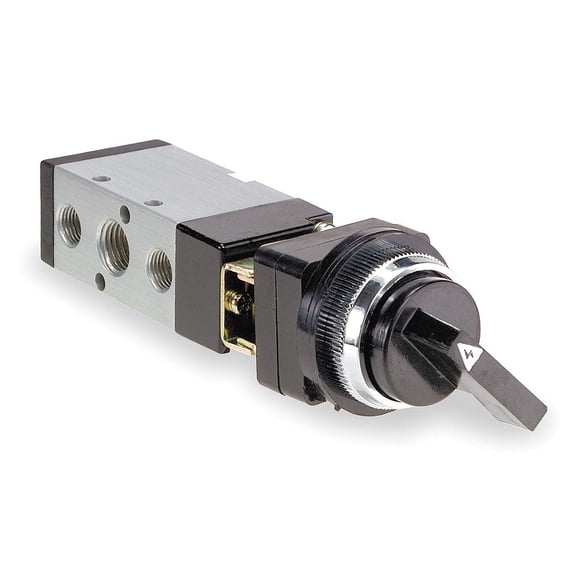 1/4" Manual Air Control Valve with 4-Way, 2-Position Air Valve Type